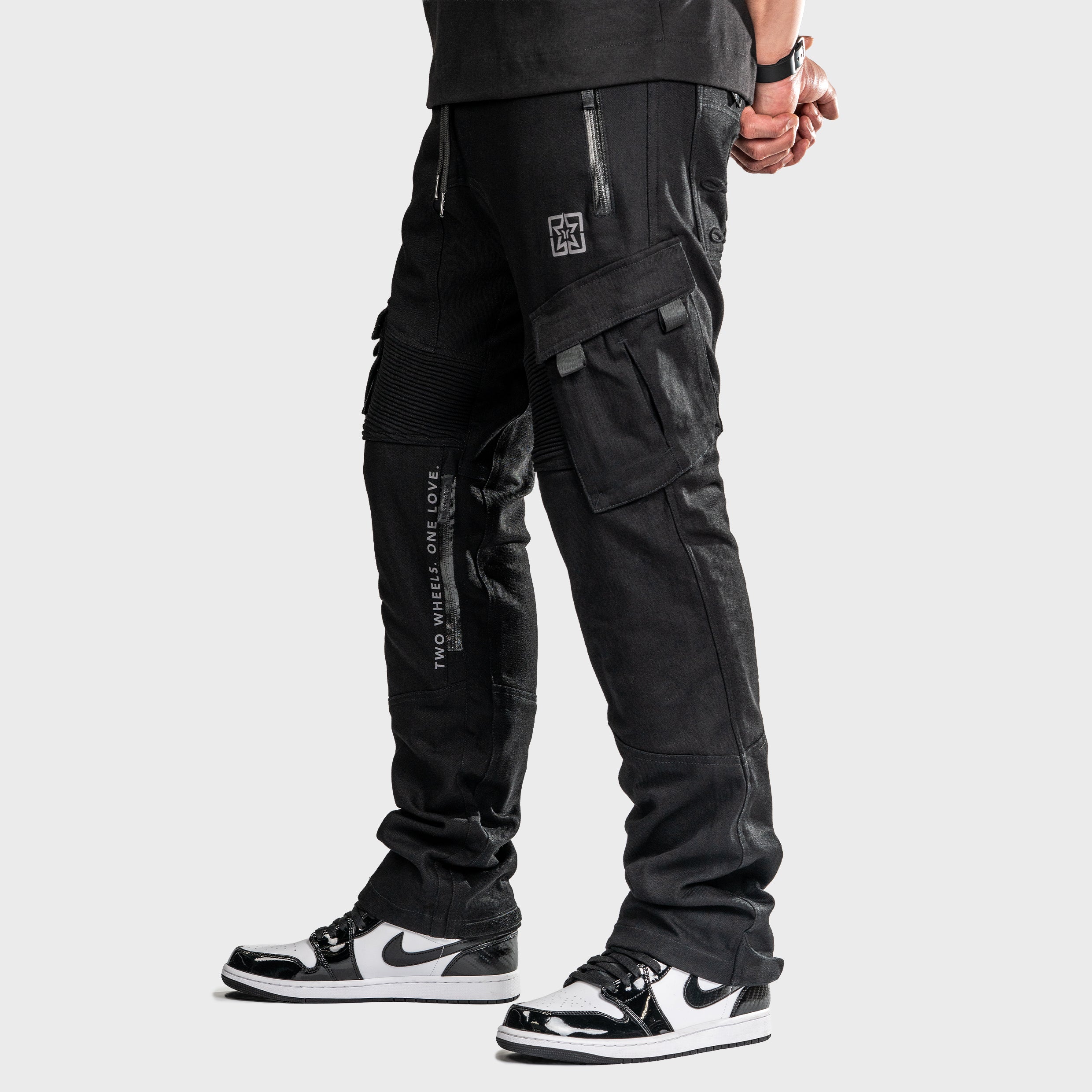 Unit 16™ Armoured Denim Cargo Motorcycle Pants {Black}