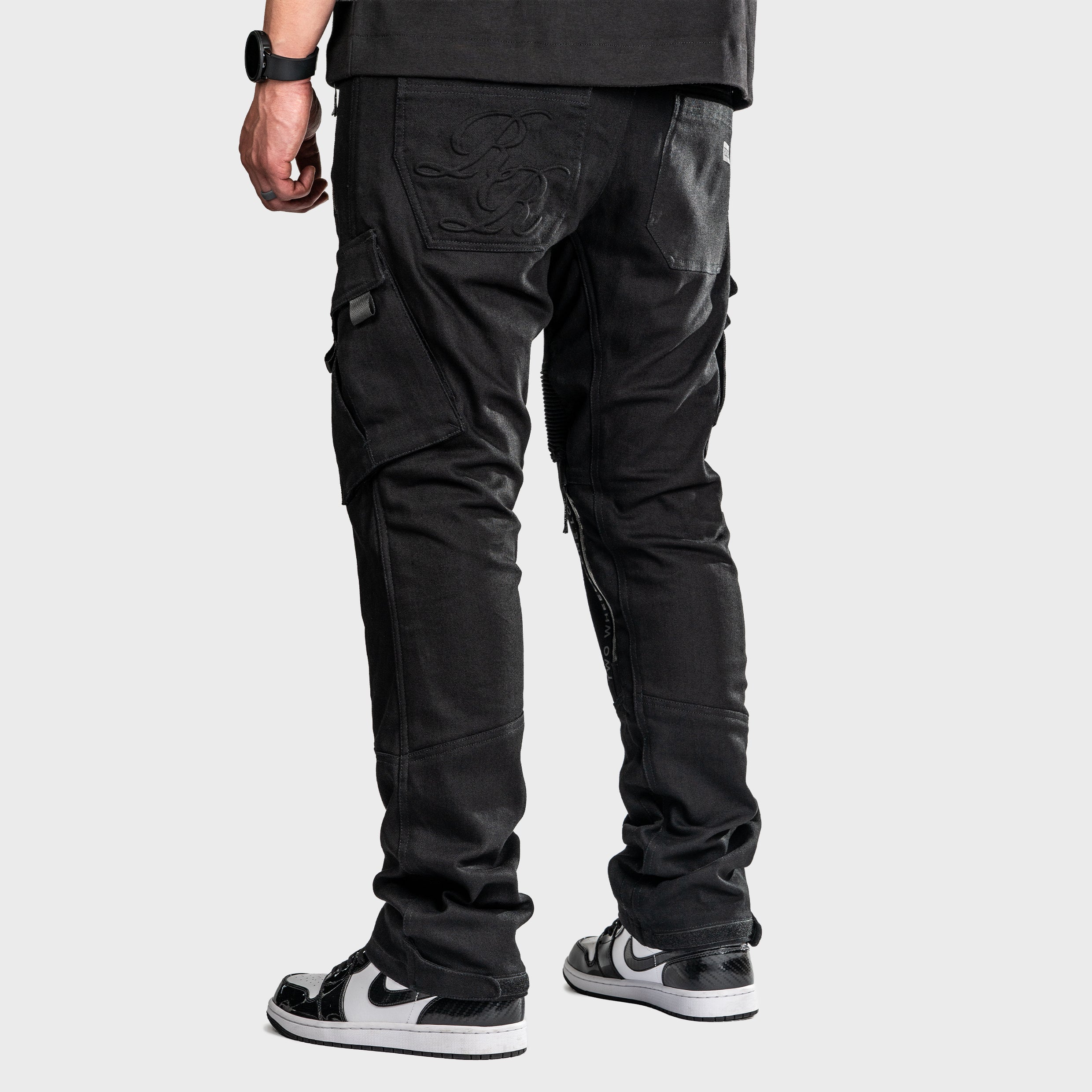 Unit 16™ Armoured Denim Cargo Motorcycle Pants {Black}