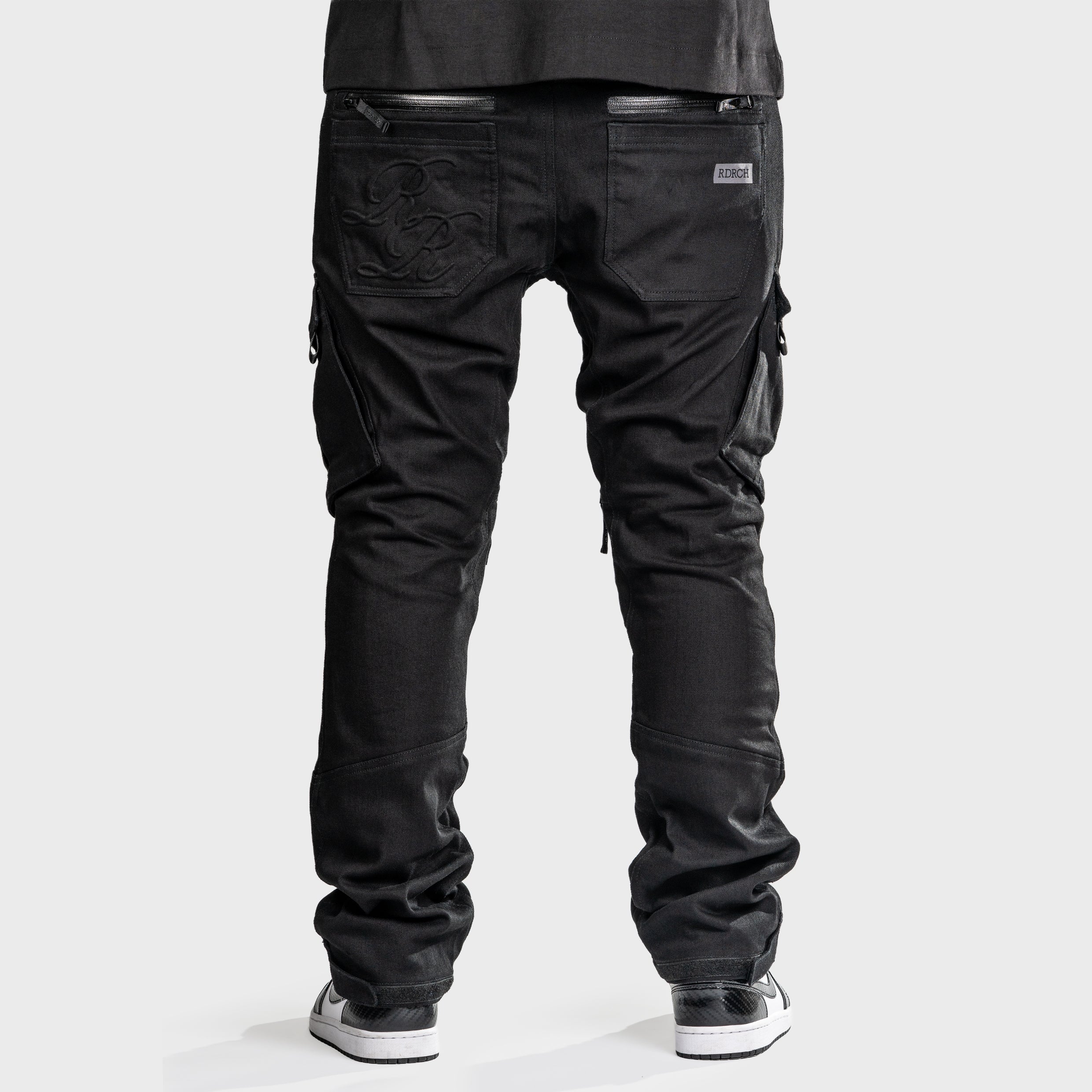 Unit 16™ Armoured Denim Cargo Motorcycle Pants {Black}