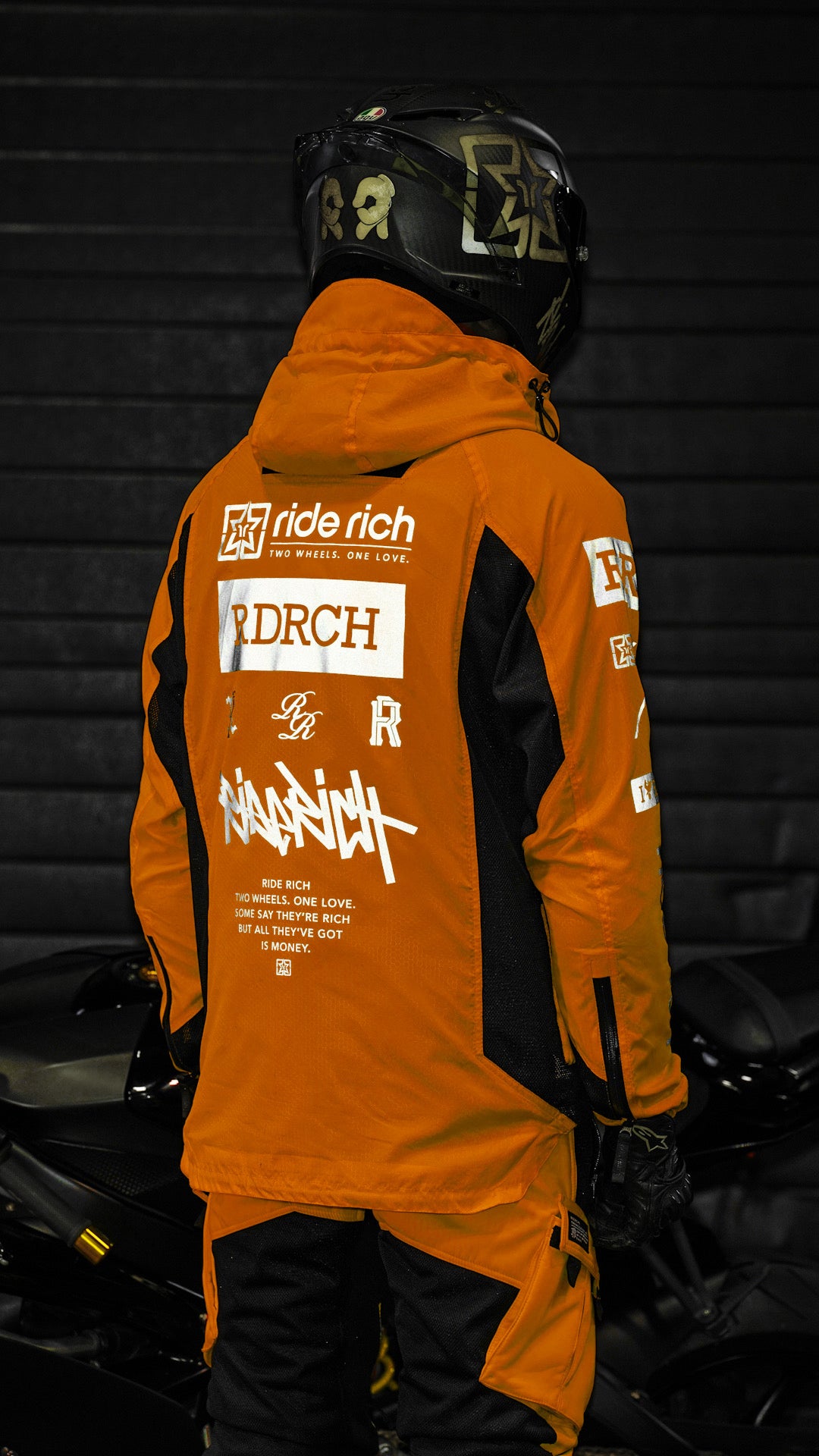 Concord™ V2.Flow™ Mesh Armoured Anorak Motorcycle Jacket {RR GP/Orange