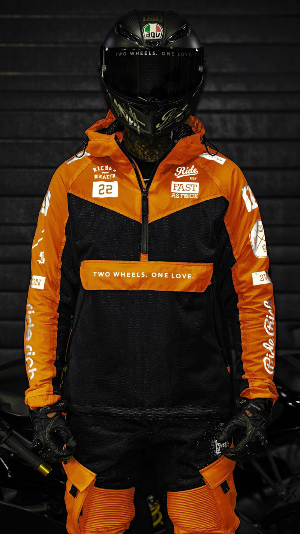 Concord™ V2.Flow™ Mesh Armoured Anorak Jacket {RR GP/Orange}
