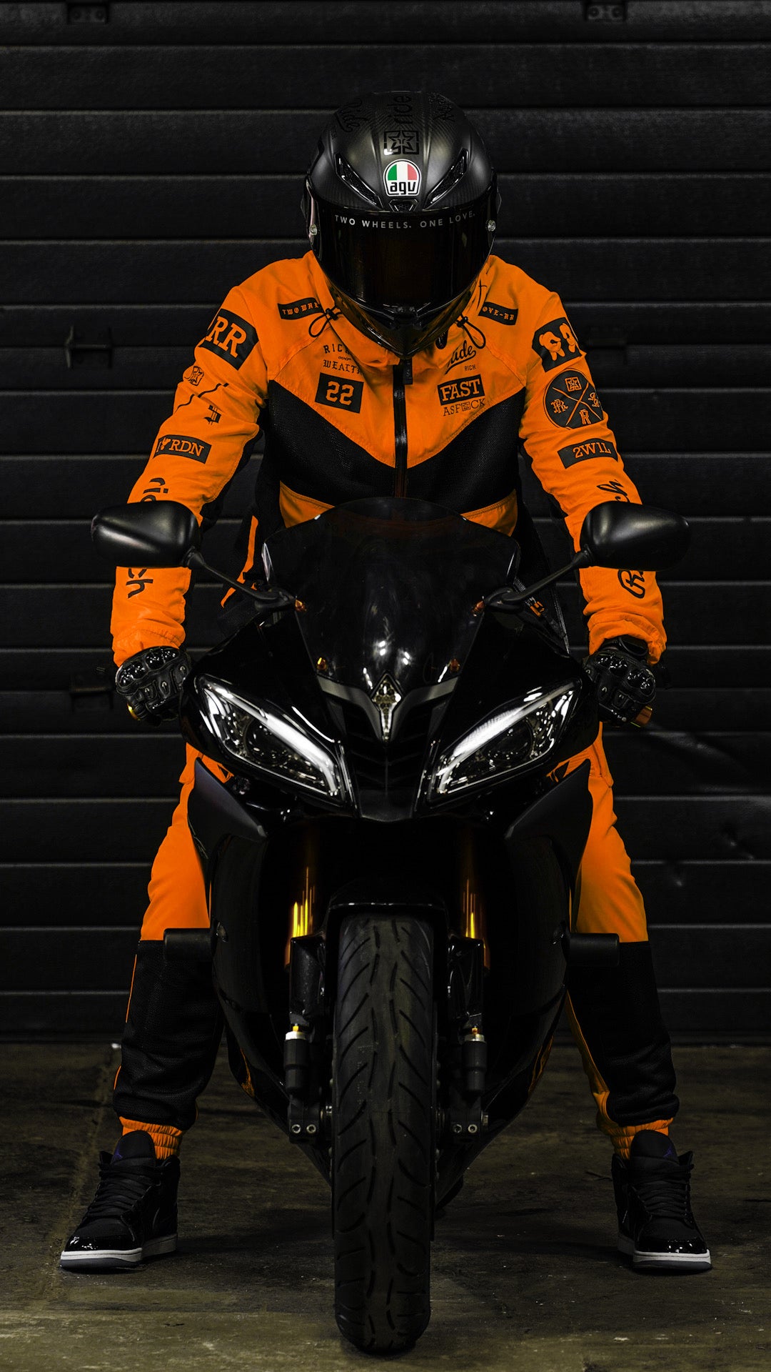 Concord™ V2.Flow™ Mesh Armoured Anorak Motorcycle Jacket {RR GP/Orange