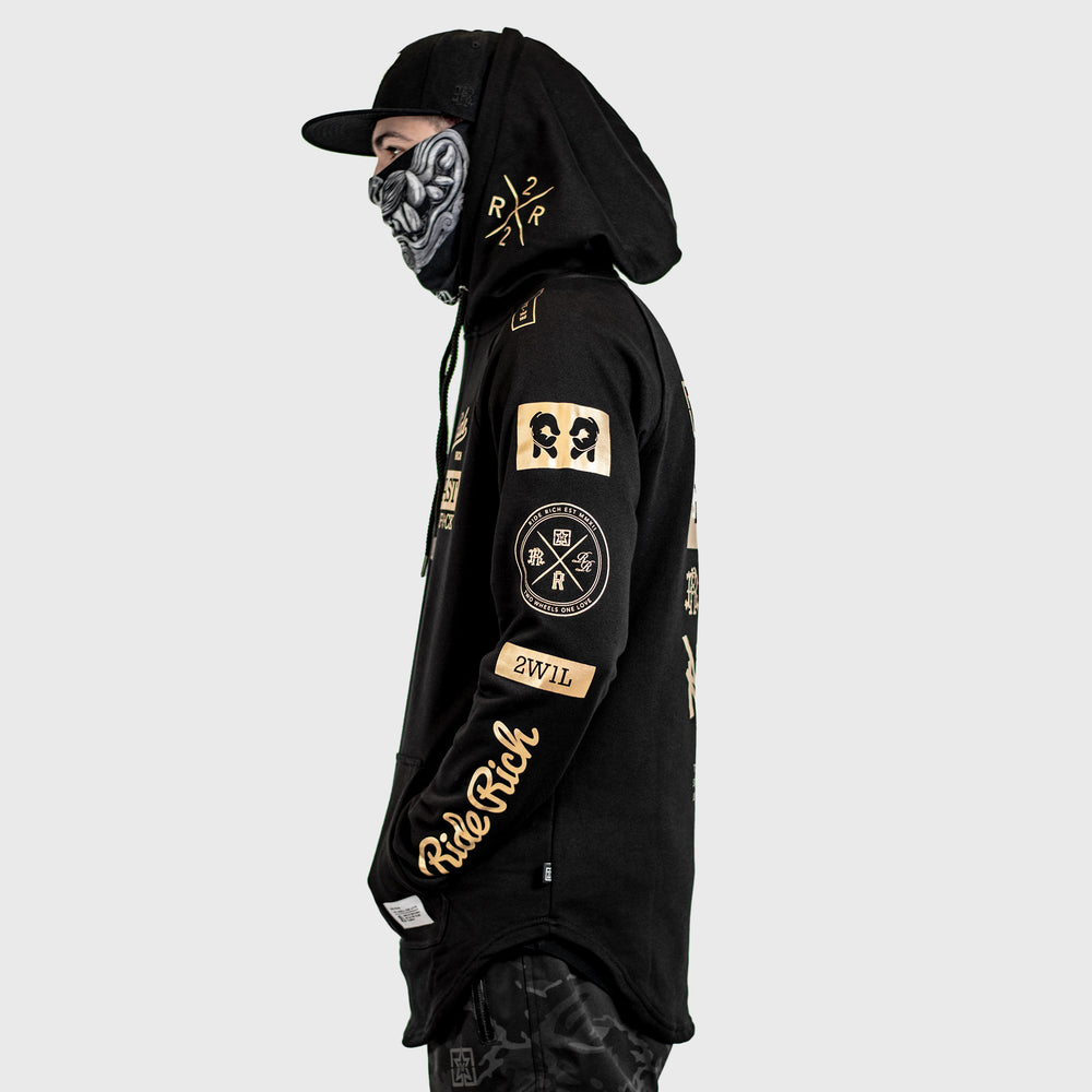 RR GP Scoop Pullover Hoodie {Gold on Black}