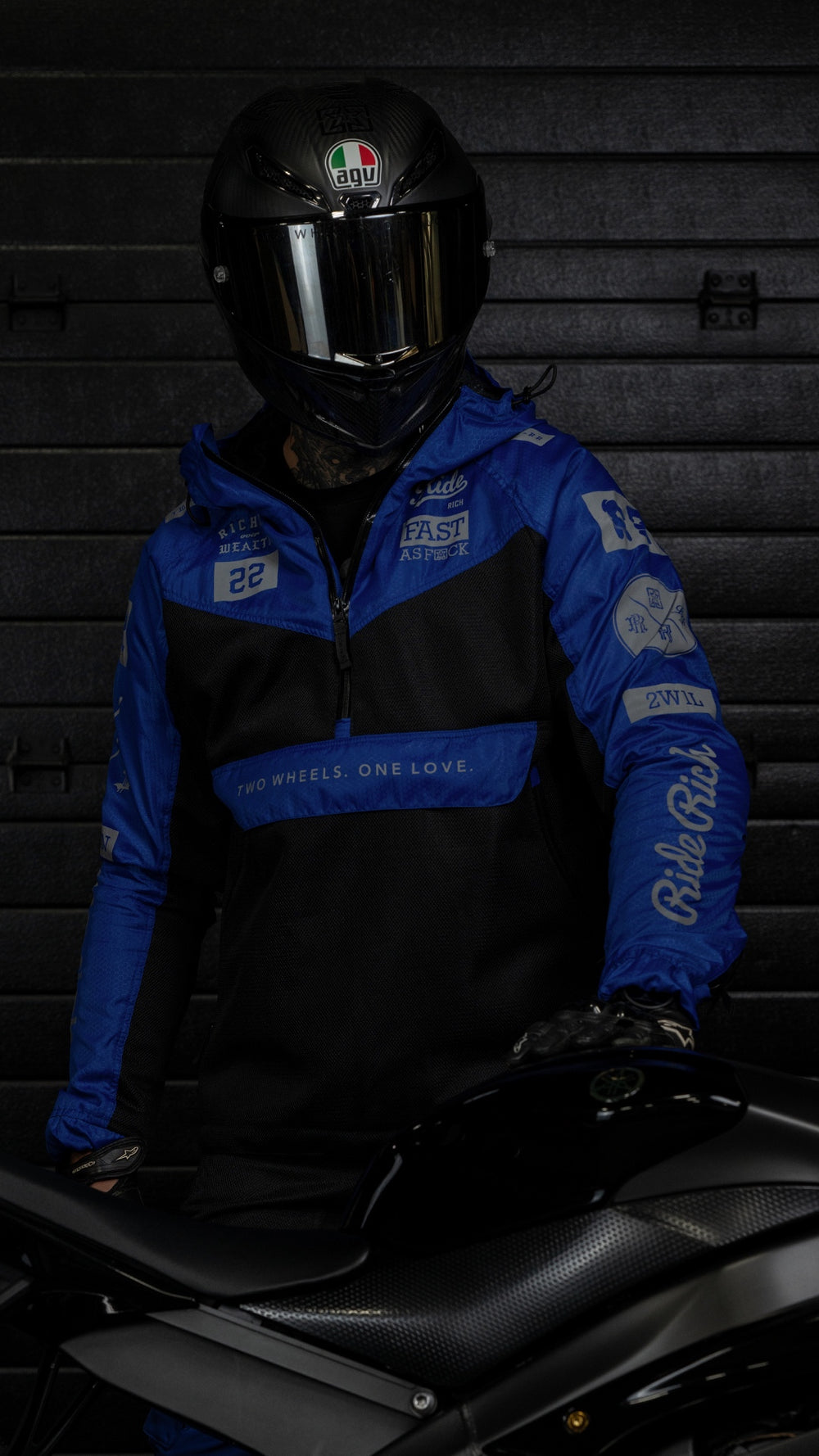 Concord™ V2.Flow™ Mesh Armoured Anorak Jacket {RR GP/Blue}