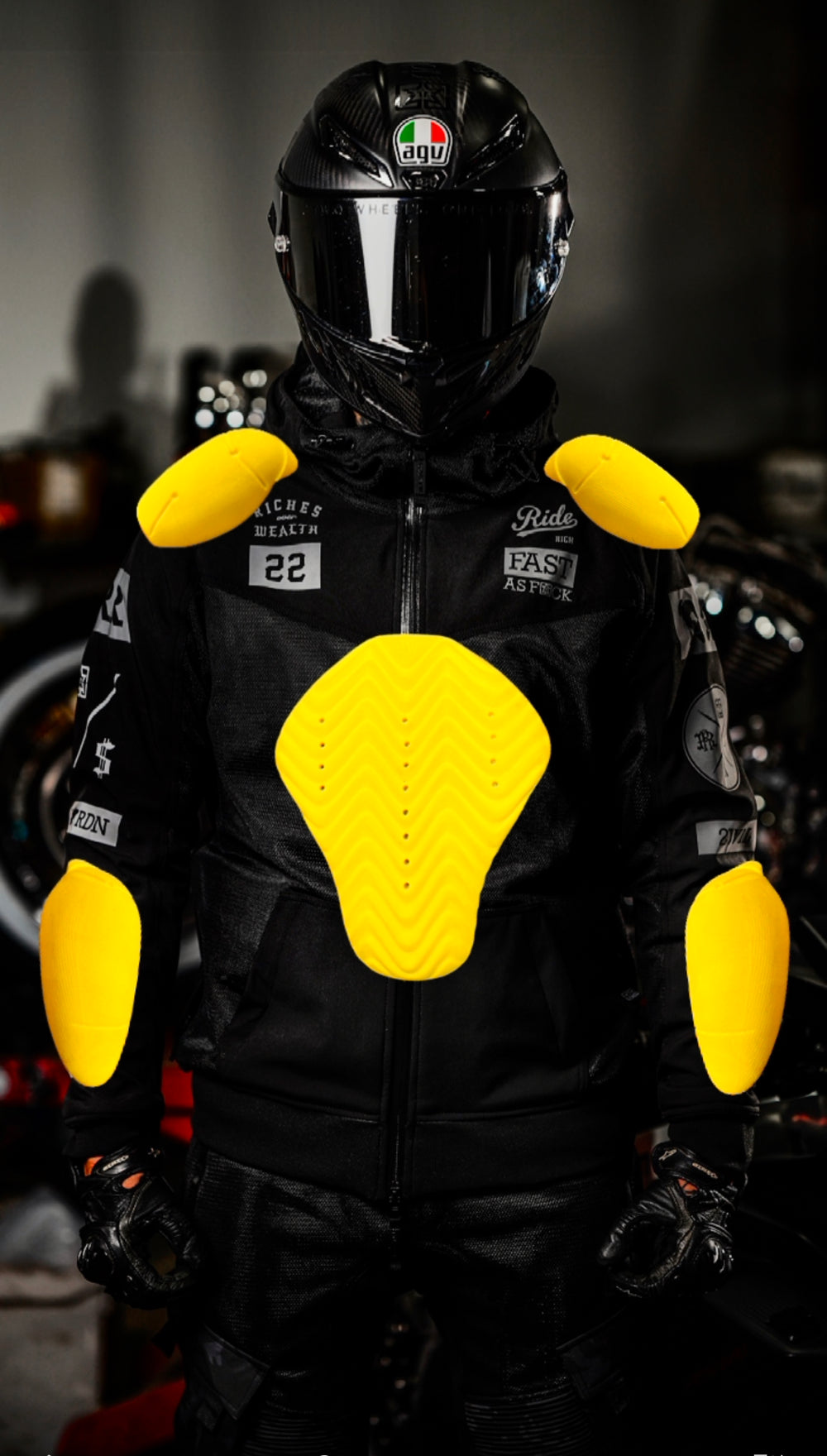 Regency™ V2.Flow™ Mesh Armoured Hooded Jacket {RR GP/Black}