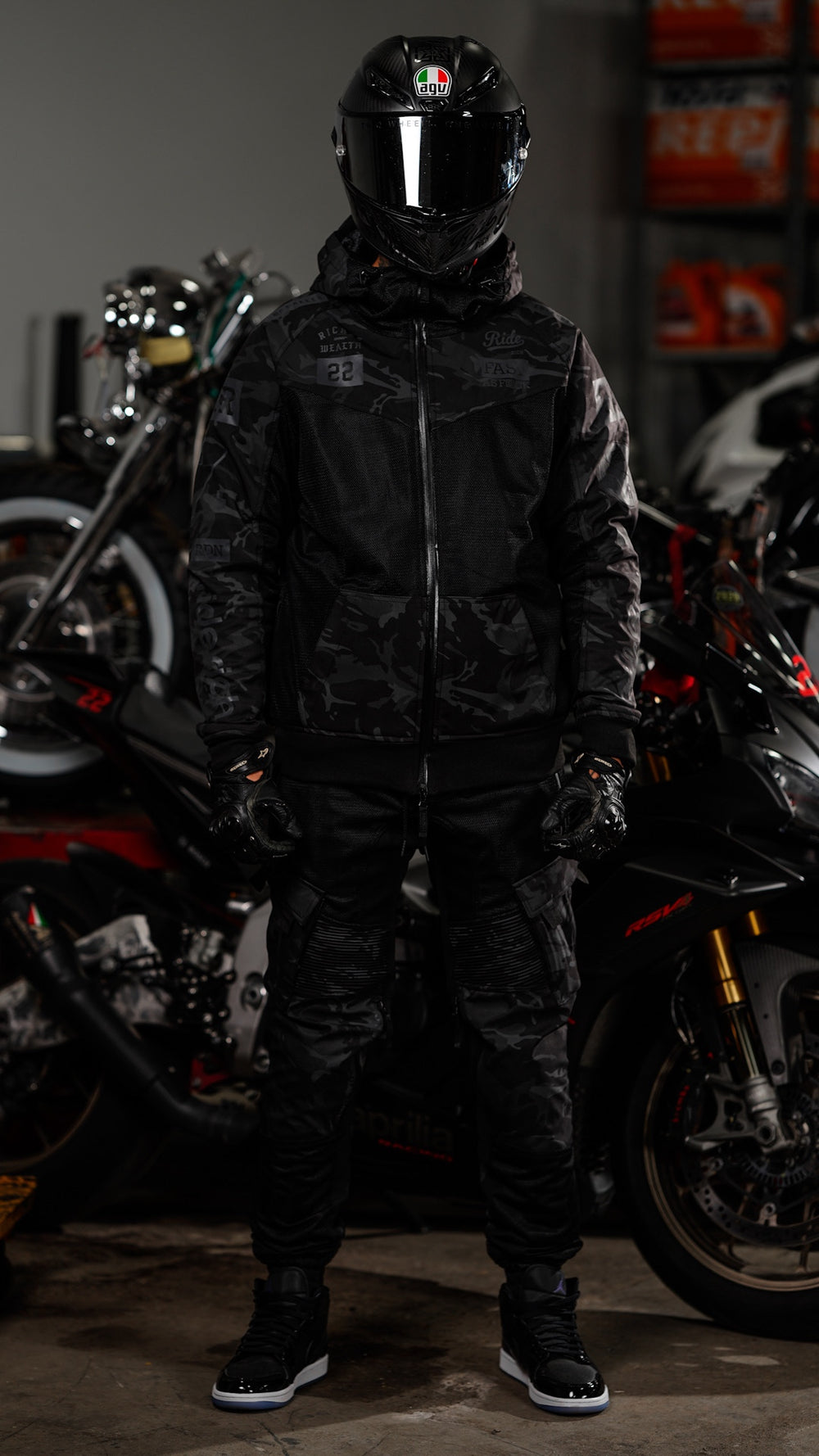 Regency™ V2.Flow™ Mesh Armoured Hooded Jacket {RR GP/Black Camo}
