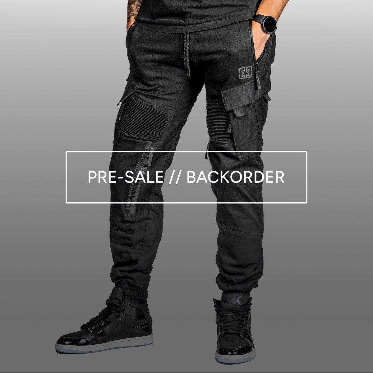 [Pre-Sale // Backorder] Unit 16™ Armoured Denim Cargo Motorcycle Joggers {Black}