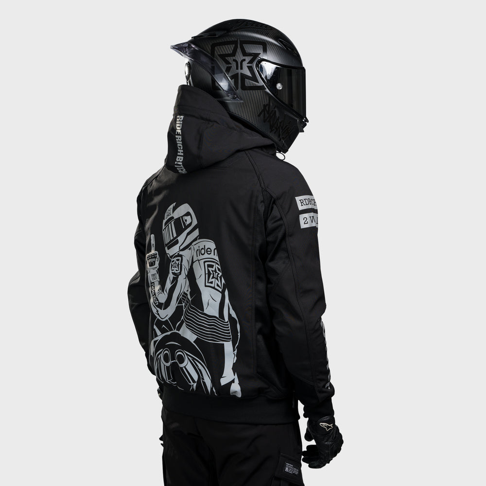 Regency™ V2.Flow™ Mesh Armoured Hooded Jacket {Pursuit/Black}