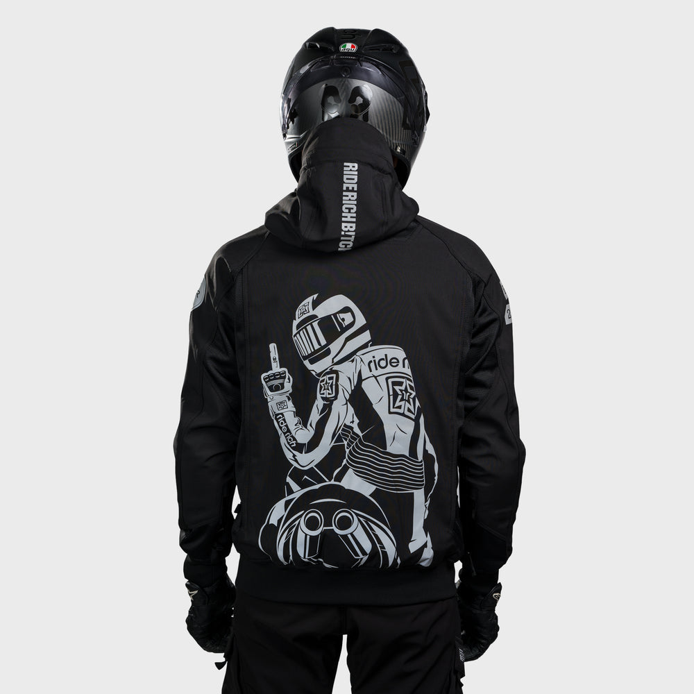 Regency™ V2.Flow™ Mesh Armoured Hooded Jacket {Pursuit/Black}