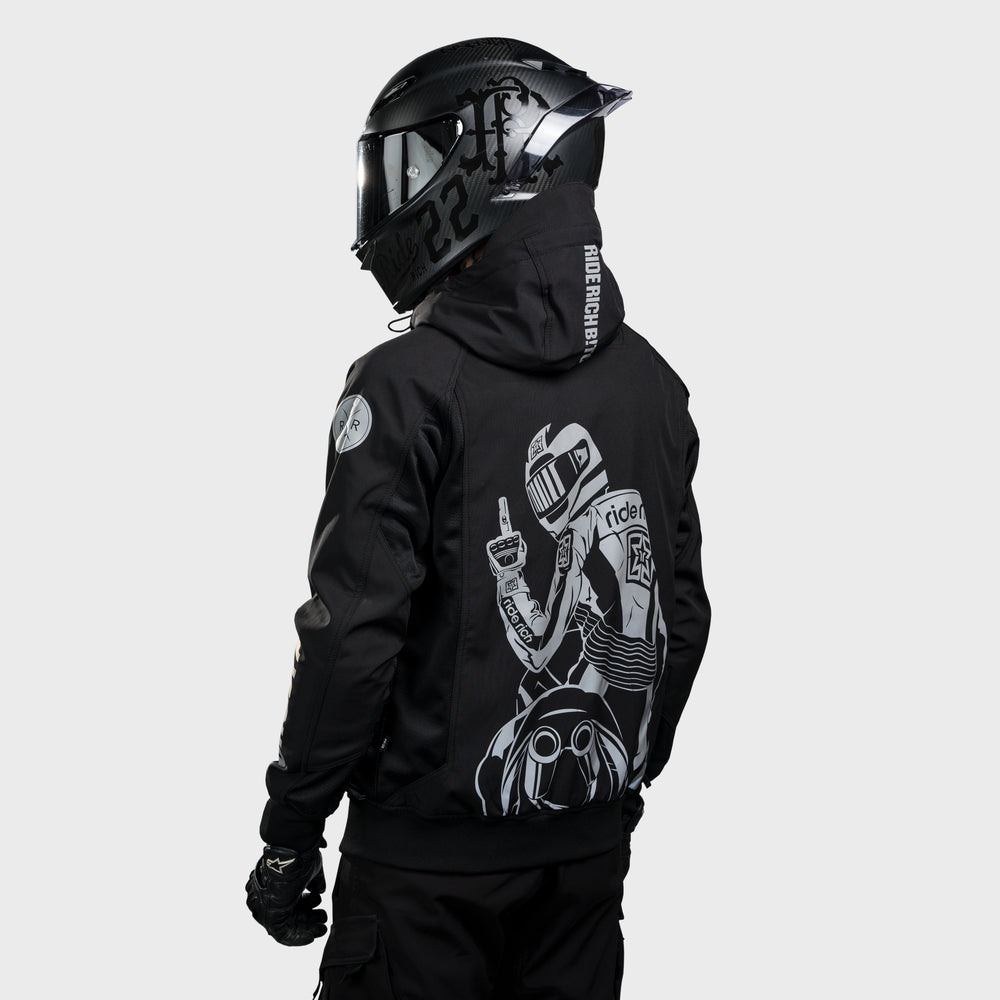 Regency™ V2.Flow™ Mesh Armoured Hooded Jacket {Pursuit/Black}