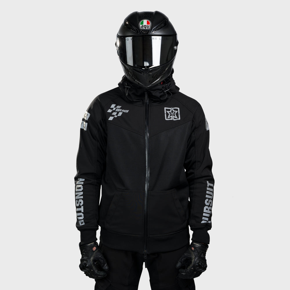Regency™ V2.Flow™ Mesh Armoured Hooded Jacket {Pursuit/Black}