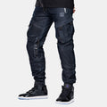 Unit 16™ Armoured Denim Cargo Motorcycle Joggers {Raw Indigo}