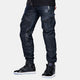 Unit 16™ Armoured Denim Cargo Motorcycle Joggers {Raw Indigo}