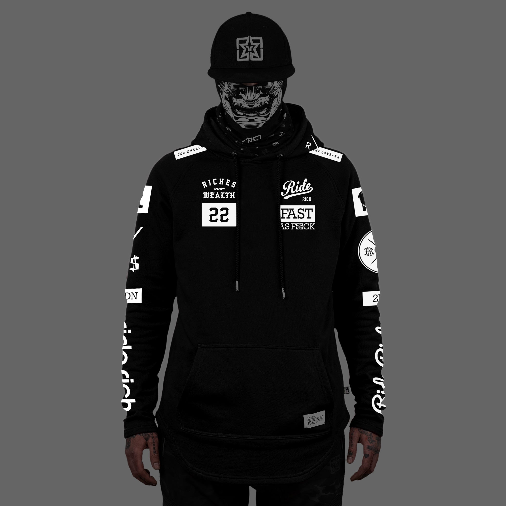 RR GP Scoop Pullover Hoodie (Silver Reflective}