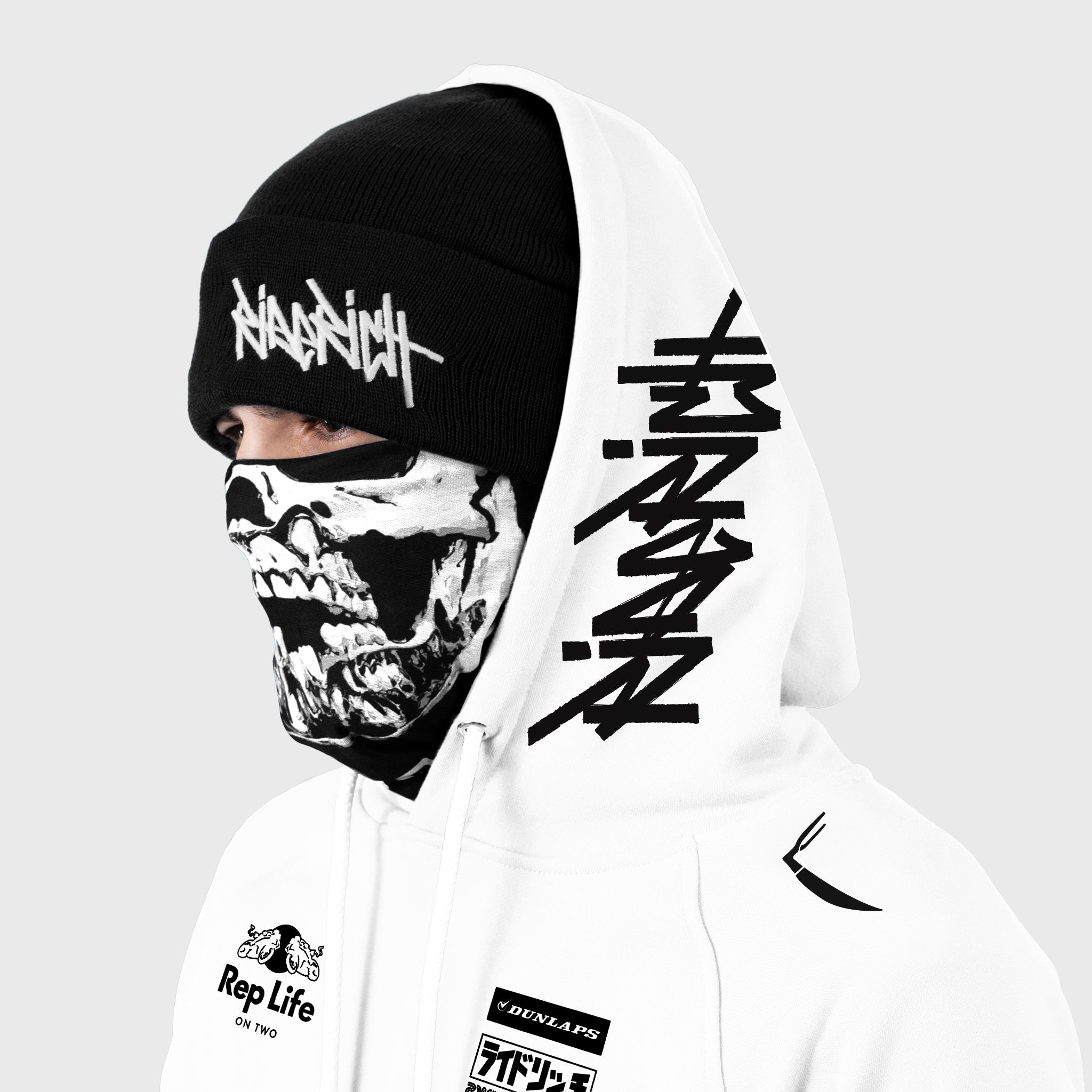 RR Racing Scoop Pullover Hoodie {Black on White 2.0}