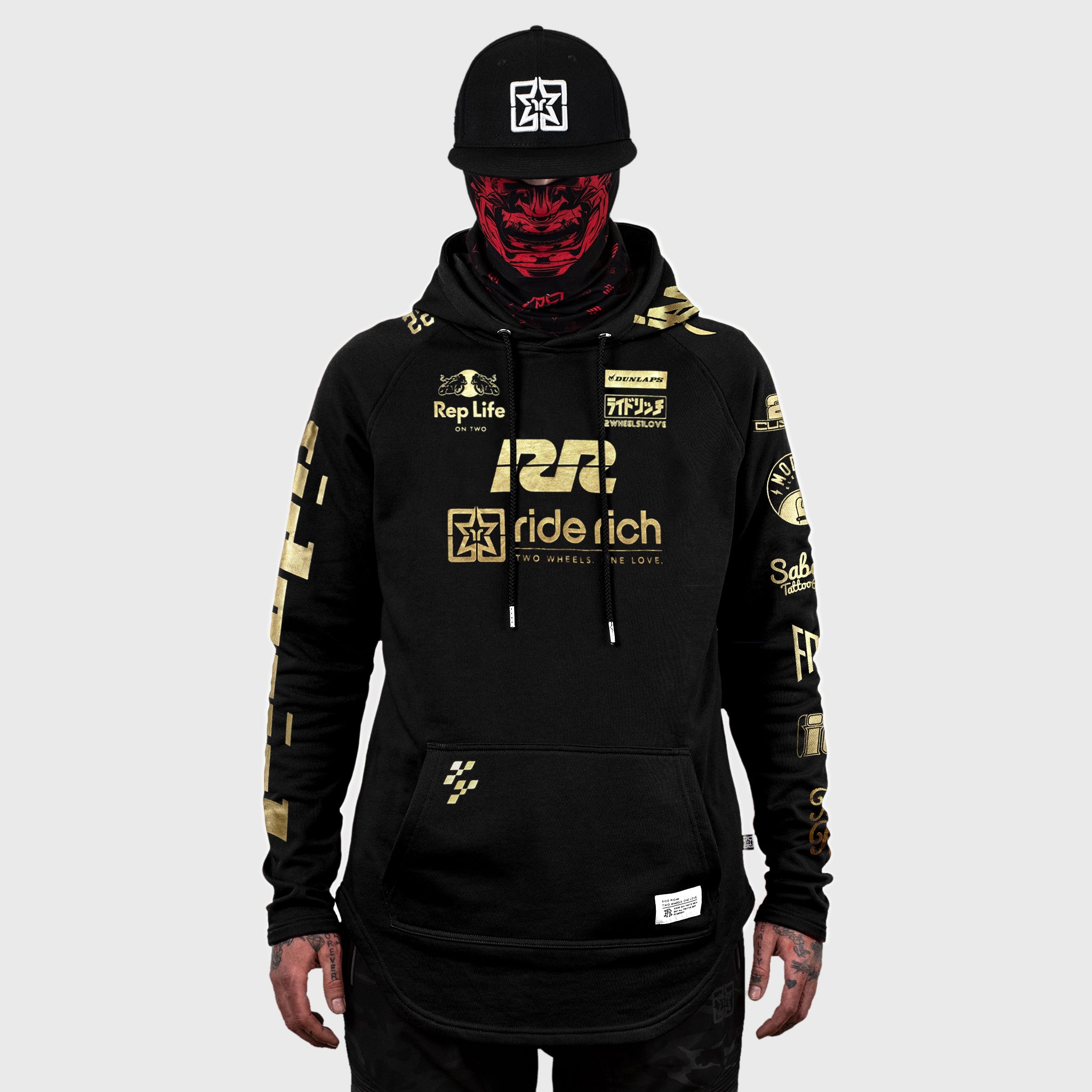 [Pre-Sale // Backorder] RR Racing Scoop Pullover Hoodie {Gold on Black}