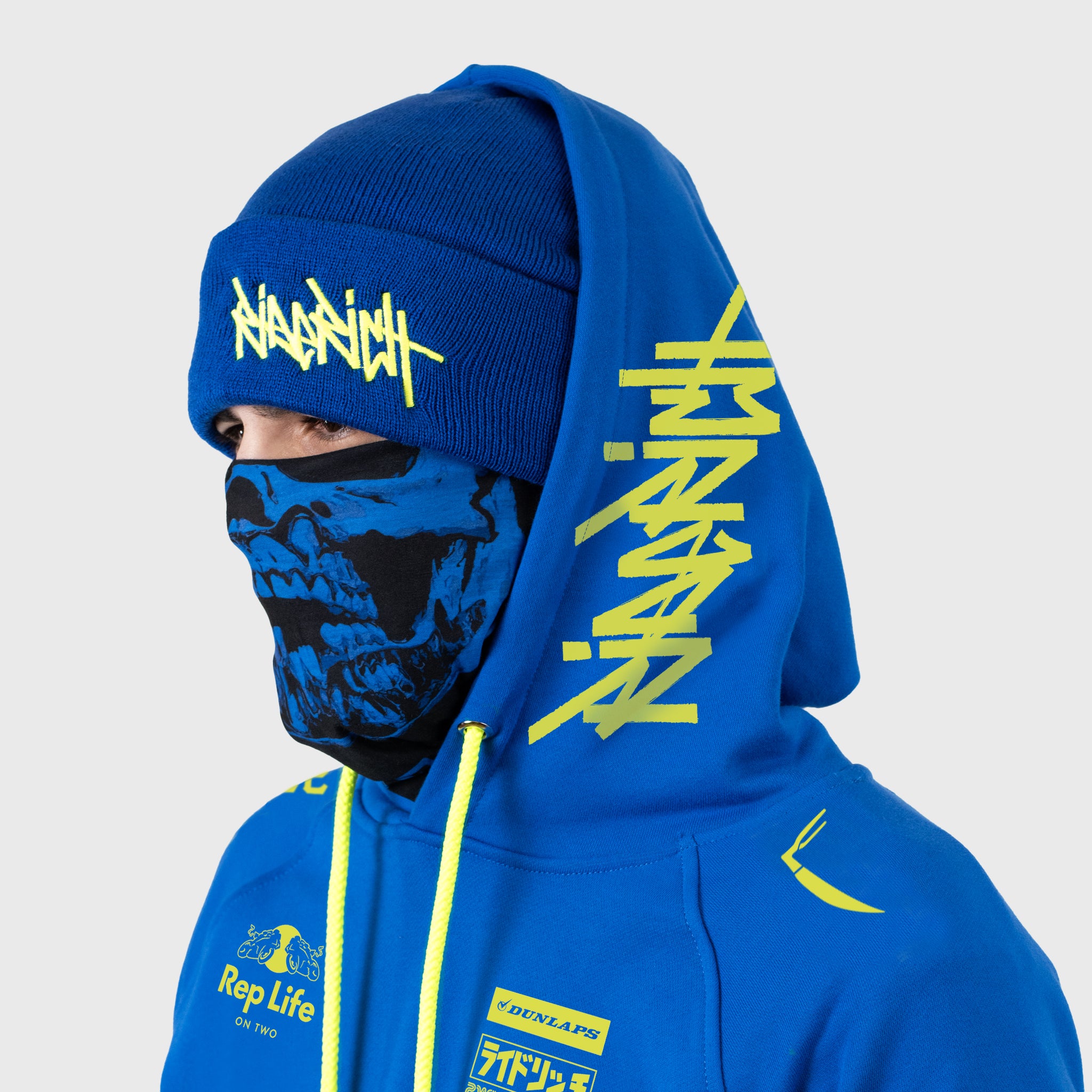 [Pre-Sale // Backorder] RR Racing Scoop Pullover Hoodie {Yellow on Blue}