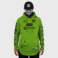 RR Racing Scoop Pullover Hoodie {Black on Lime Green 2.0}