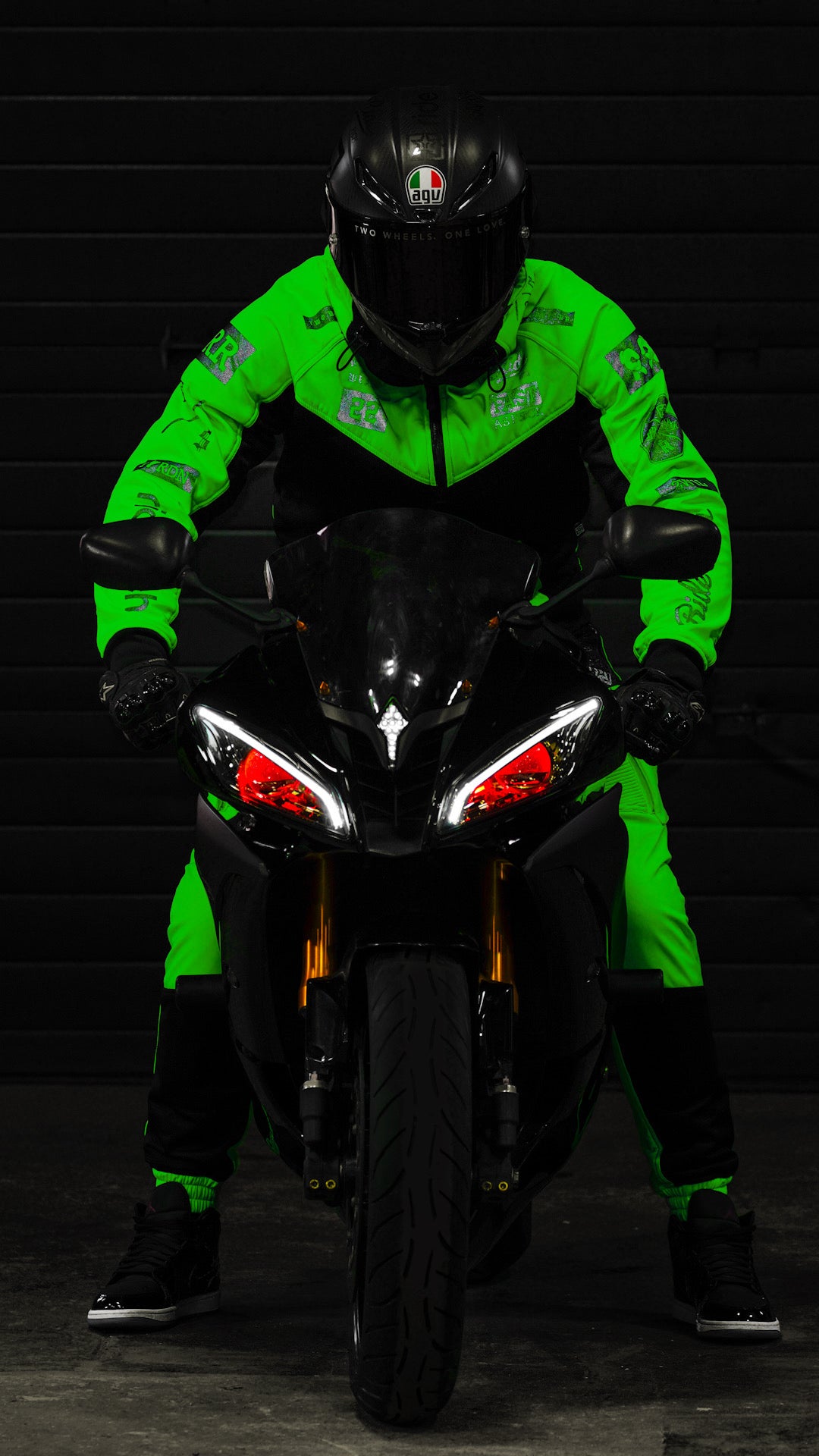 Roen ロエン ナイロンジャケット Y2K カモフラ メッシュ スカル 48 Regency™ V2.Flow™ Mesh Armoured Motorcycle Jacket {RR GP/Green}