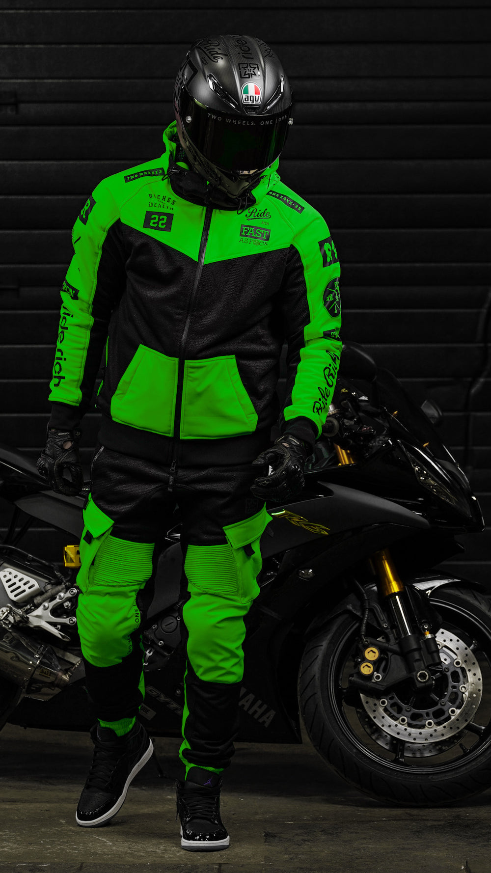 Regency™ V2.Flow™ Mesh Armoured Hooded Jacket {RR GP/Green}