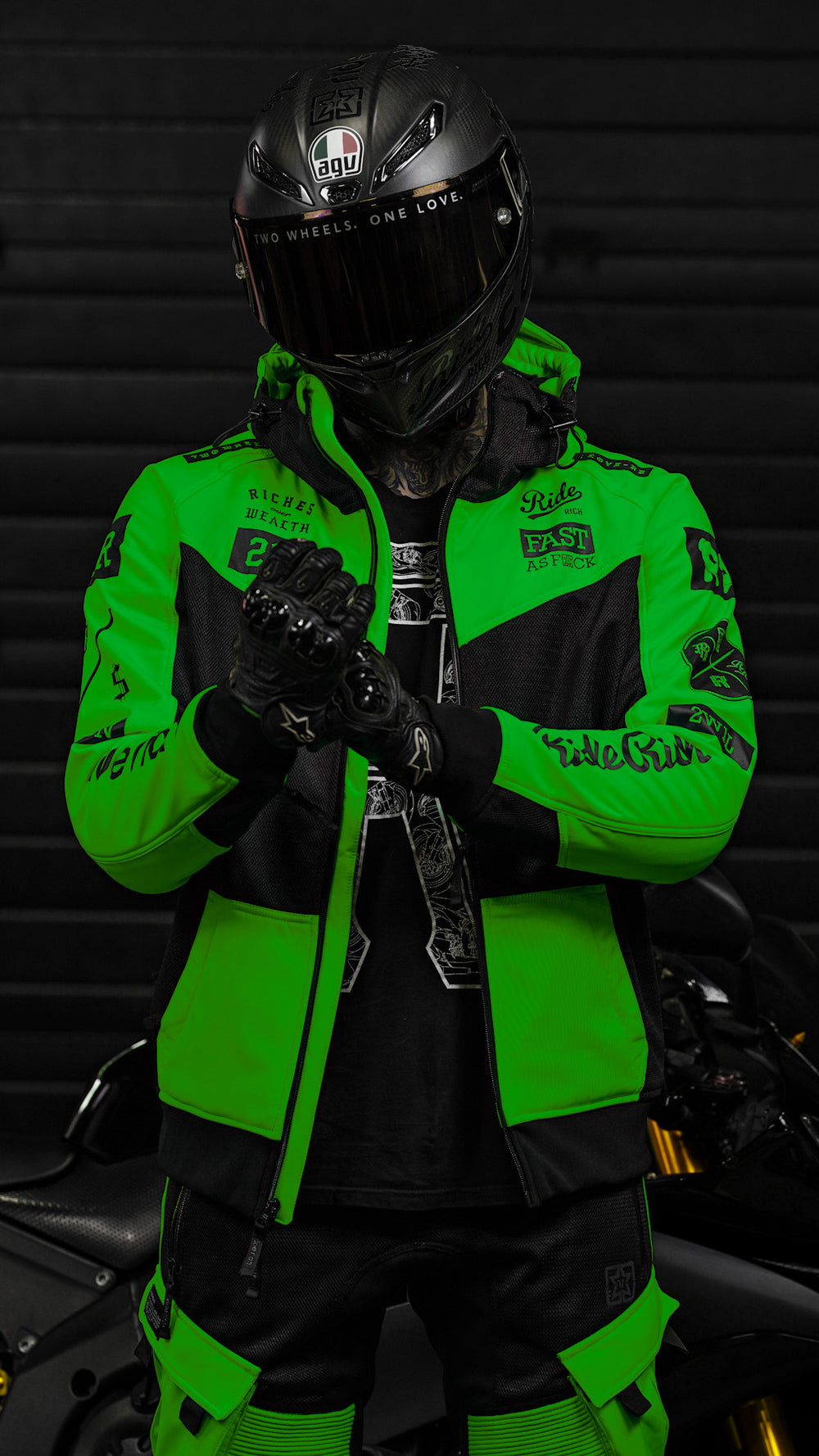 Regency™ V2.Flow™ Mesh Armoured Hooded Jacket {RR GP/Green}
