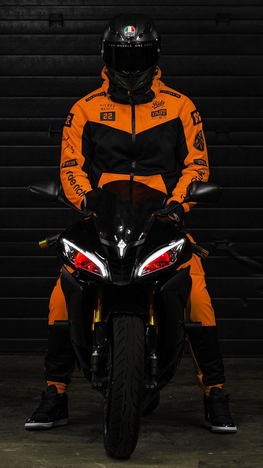 Regency™ V2.Flow™ Mesh Armoured Motorcycle Jacket {RR GP/Orange}
