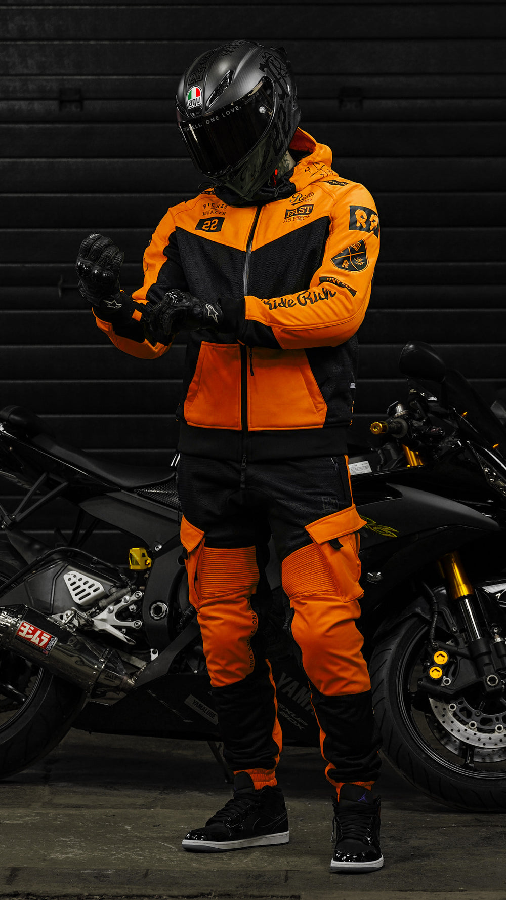 Regency™ V2.Flow™ Mesh Armoured Hooded Jacket {RR GP/Orange}