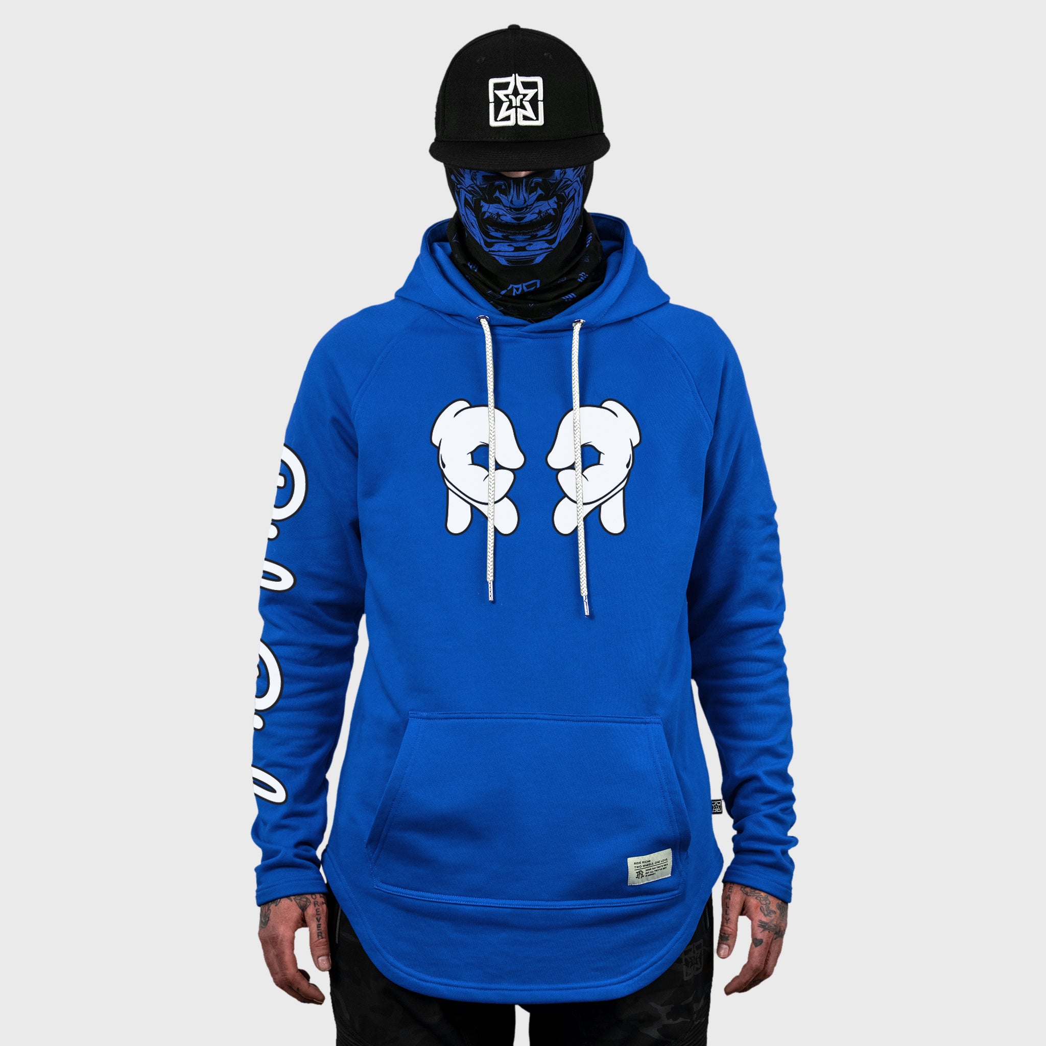 Rep Life On Two Scoop Pullover Hoodie {White on Blue}