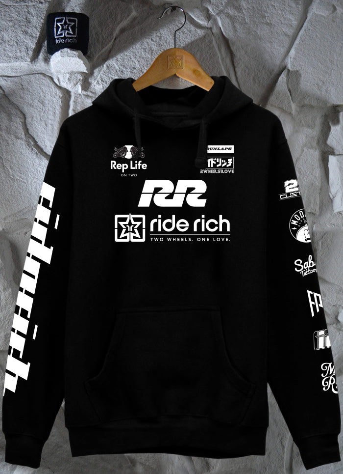RR Racing Pullover Hoodie {Black}