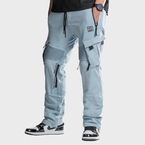 Unit 16™ Armoured Denim Cargo Motorcycle Pants {Soft Sky}
