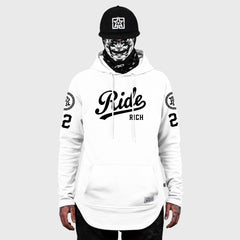 RR Squad Scoop Pullover Hoodie {Black on White}