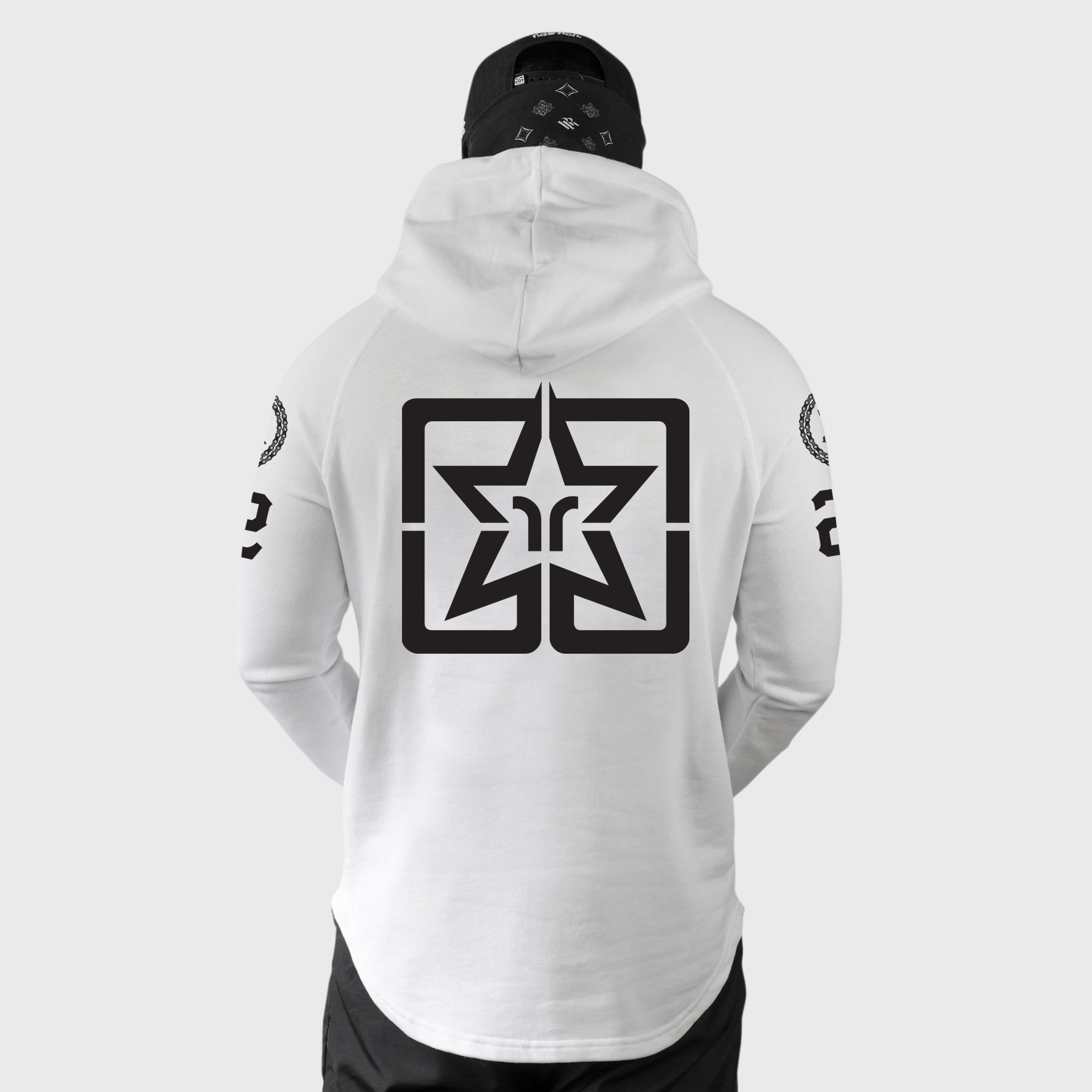 RR Squad Scoop Pullover Hoodie {White}
