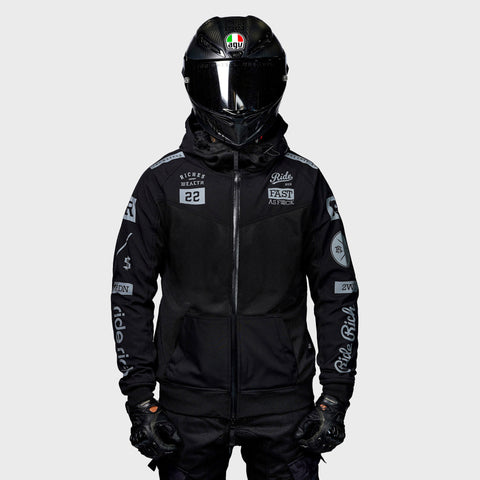 Regency™ V2.Flow™ Mesh Armoured Hooded Jacket {RR GP/Black}