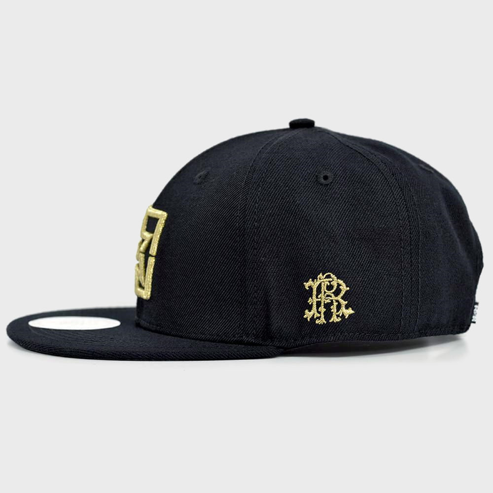 Emblem Snapback {Gold on Black}