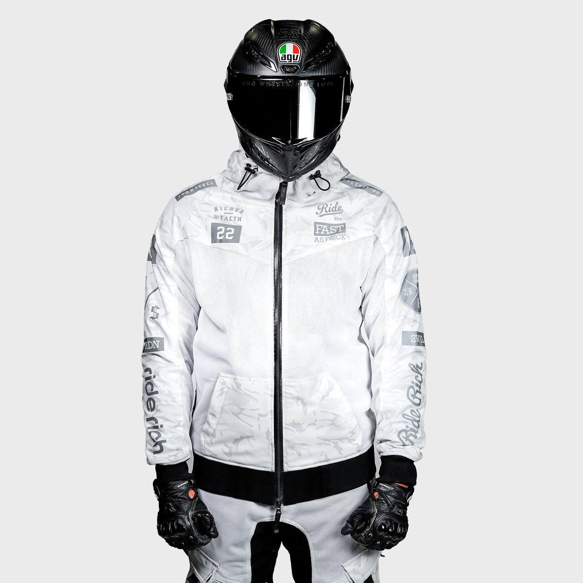 Regency™ V2.Flow™ Mesh Armoured Motorcycle Jacket {RR GP/Ghost Camo}