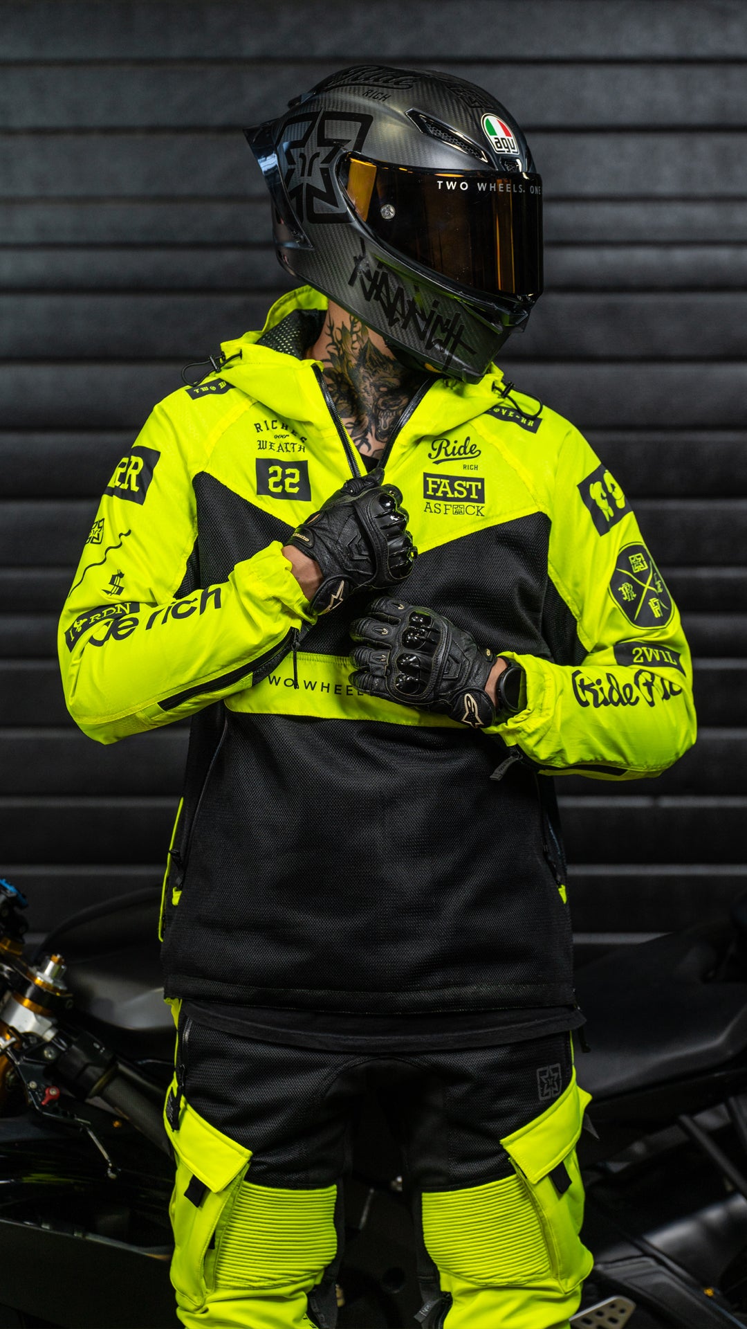 Concord™ V2.Flow™ Mesh Armoured Anorak Jacket {RR GP/Hyper Yellow}