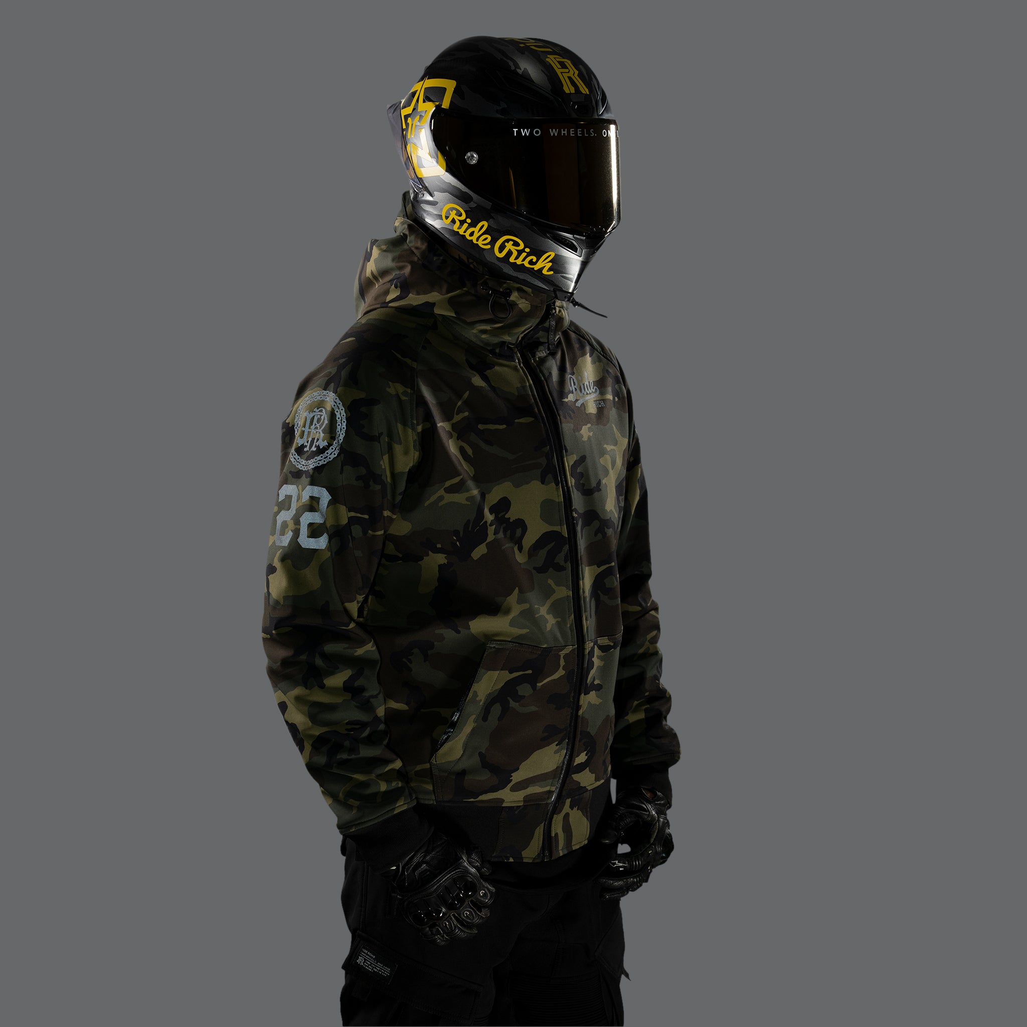 Regency™ Armoured Softshell Hooded Jacket {Squad/Woodland Camo}