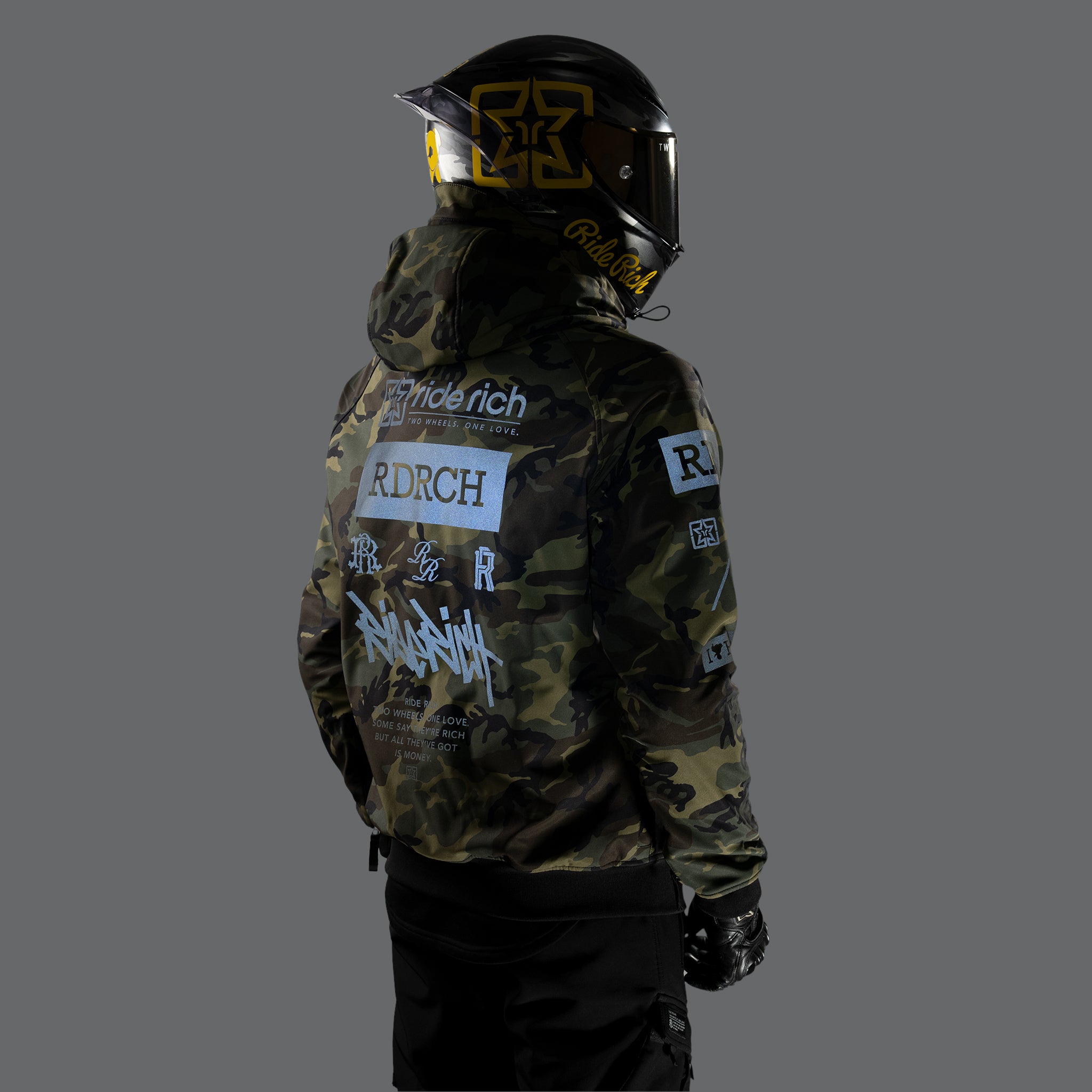 Regency™ Armoured Softshell Hooded Jacket {RR GP/Woodland Camo}