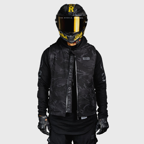 Scarboro™ Armoured Softshell Vest {Black Camo}