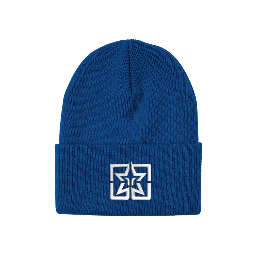 Ride Rich Emblem Knit Beanie {Blue}