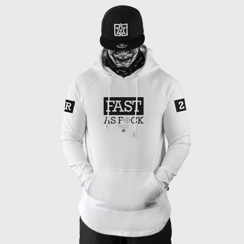 Been Fast Scoop Pullover Hoodie {White}