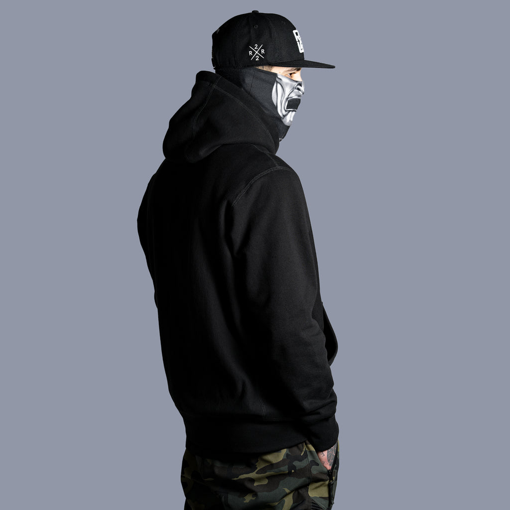 Filigree Embroidered Pullover Hoodie {Black}