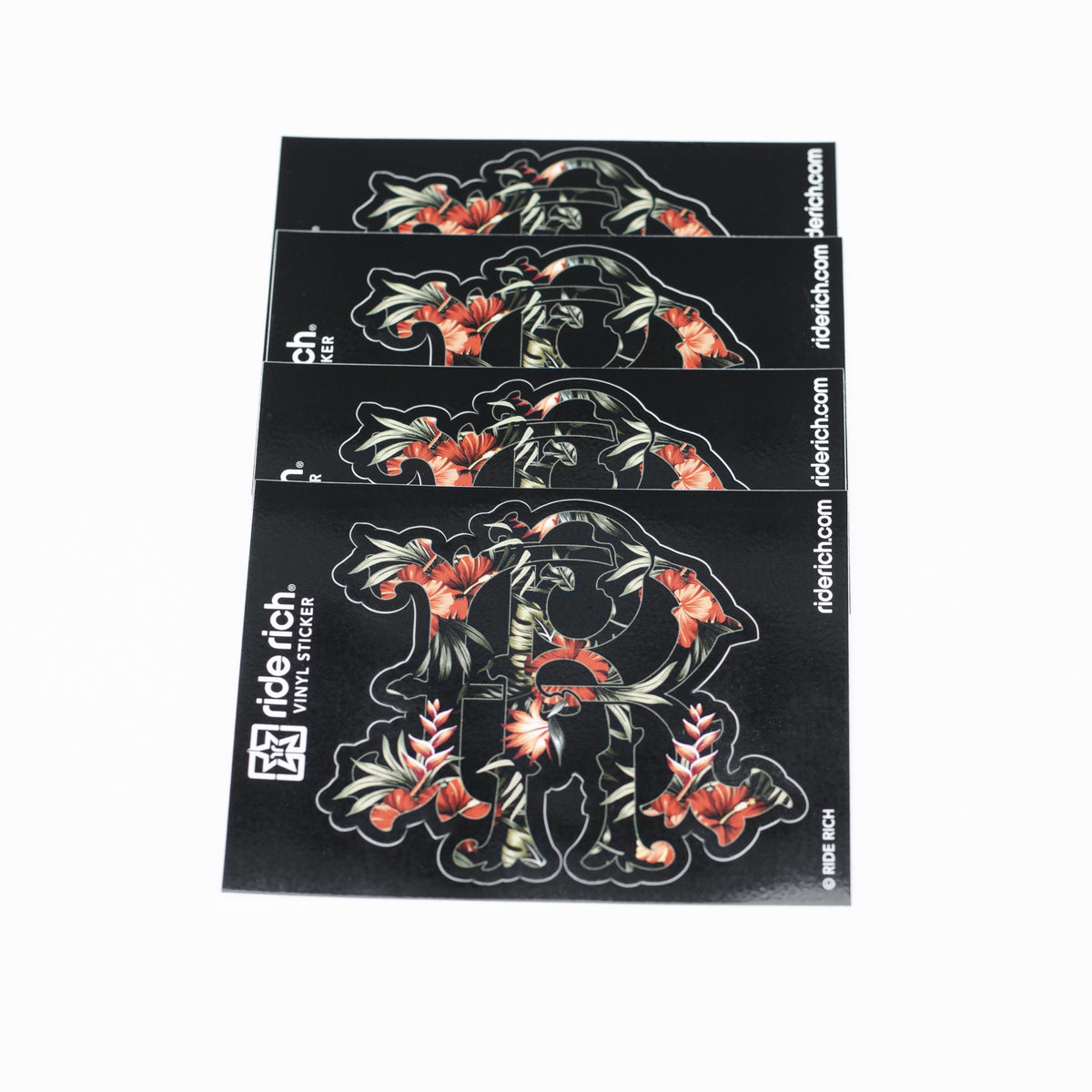 Filigree & Flowers Vinyl Sticker {Medium} - Motorcycle Sticker