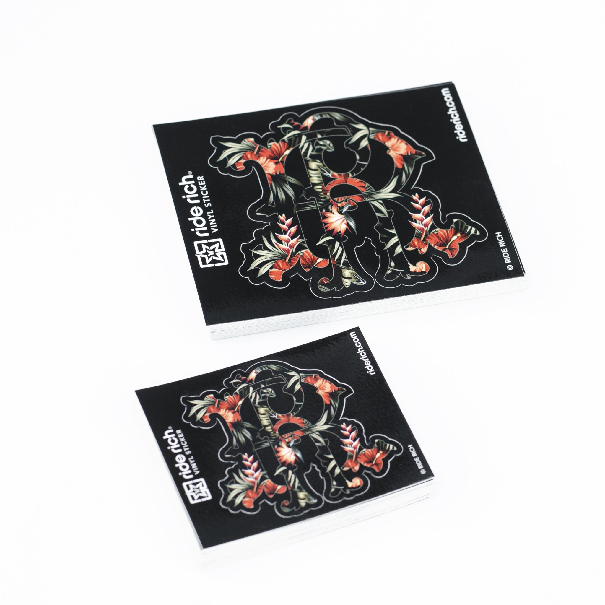 Filigree & Flowers Vinyl Sticker {Small}