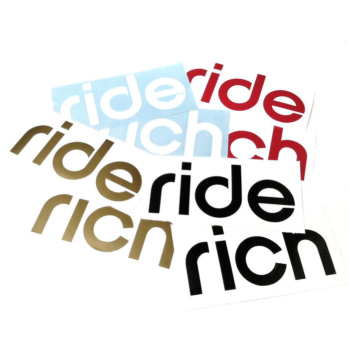 Ride Rich Fork Vinyl Decal - Custom Motorcycle Decal