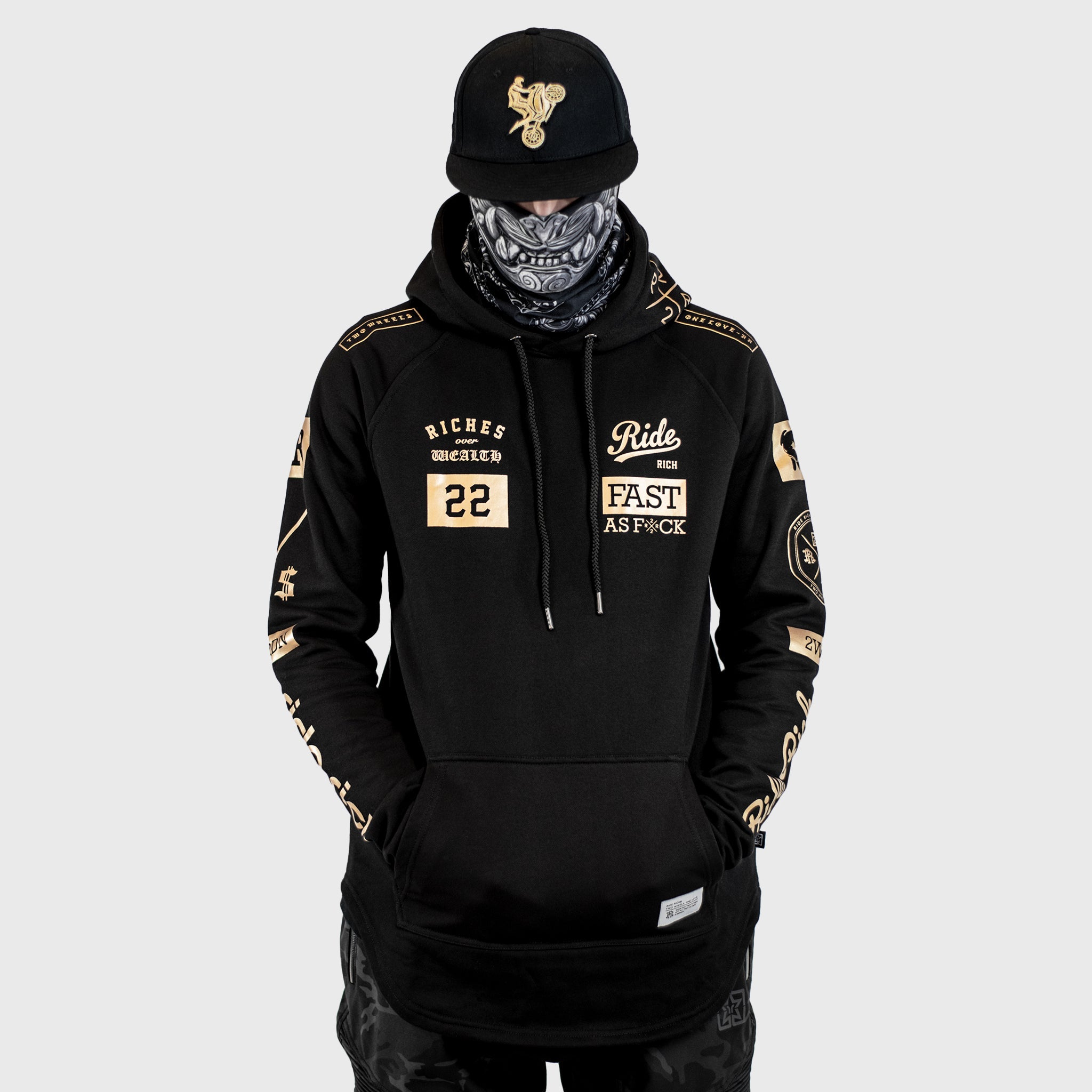 [Pre-Sale // Backorder] RR GP Scoop Pullover Hoodie {Gold on Black}