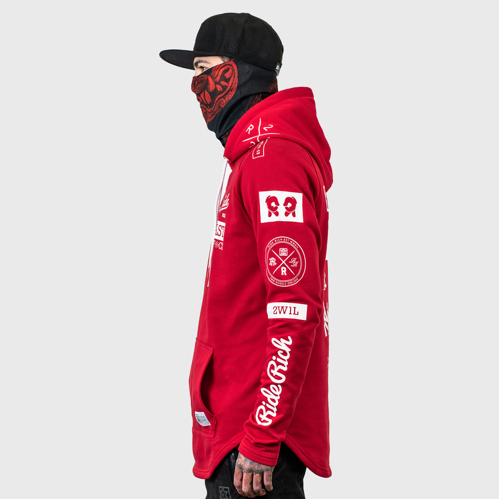 RR GP Scoop Pullover Hoodie {Red}