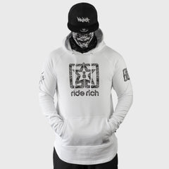 Home Grown 808 Edition Scoop Pullover Hoodie {Black on White}