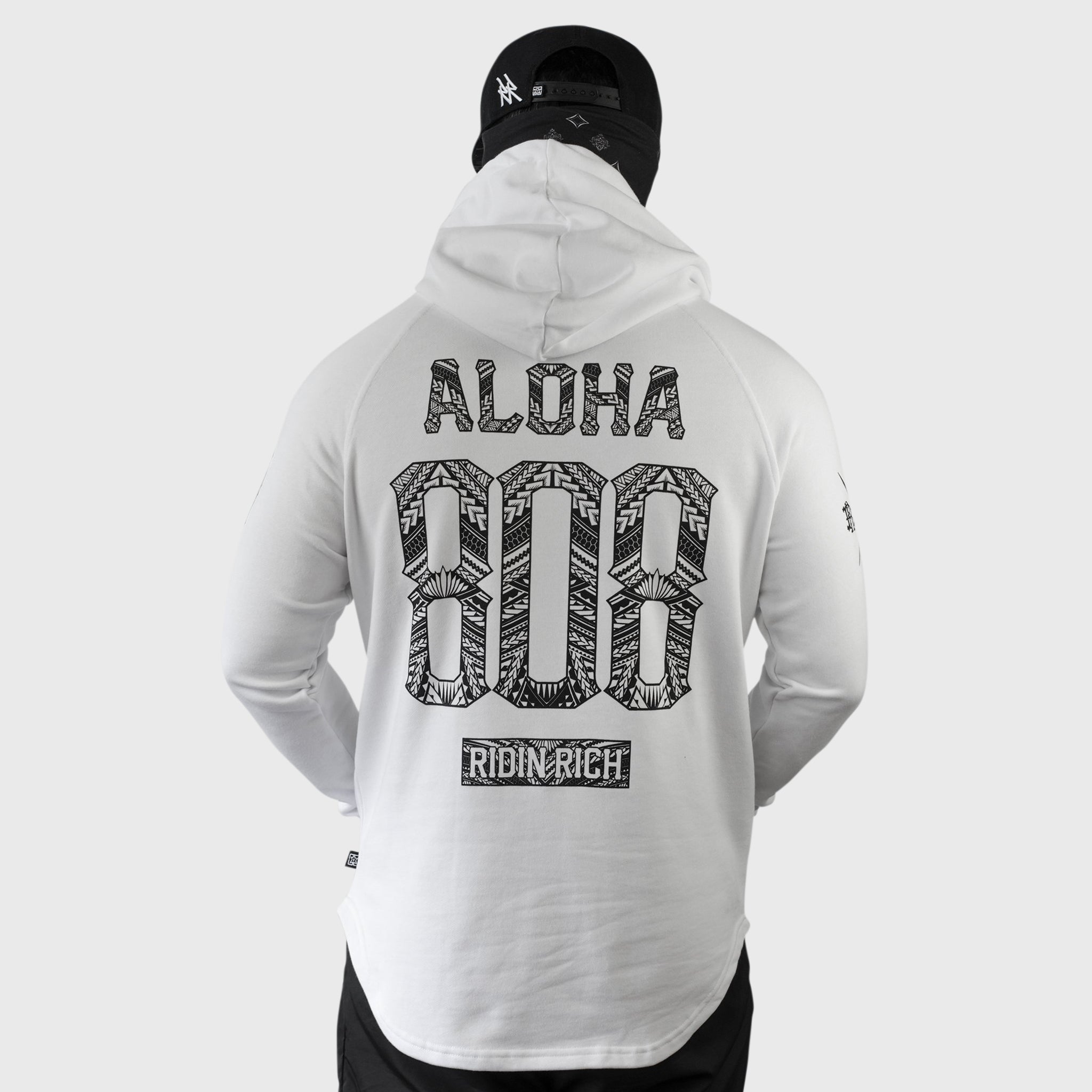 Home Grown 808 Edition Scoop Pullover Hoodie {White}