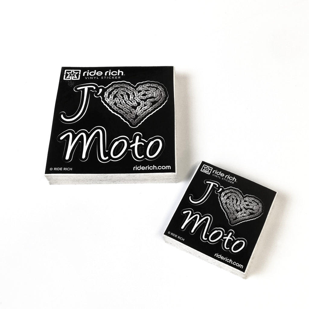 J'adore La Moto Vinyl Sticker {Small}